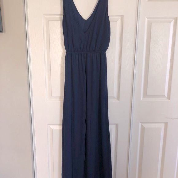 Show Me Your MuMu Blue Formal V-Neck NWT Sleeveless Dress MEDIUM - Picture 4 of 6